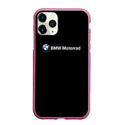 Чехол iPhone 11 Pro матовый Bmw logo, цвет: 3D-малиновый