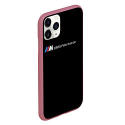 Чехол iPhone 11 Pro матовый BMW logo steel, цвет: 3D-малиновый — фото 2