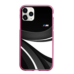 Чехол iPhone 11 Pro матовый BMW M - монохромный, цвет: 3D-малиновый