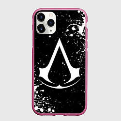 Чехол iPhone 11 Pro матовый White logo of assasin, цвет: 3D-малиновый