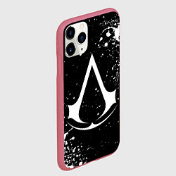 Чехол iPhone 11 Pro матовый White logo of assasin, цвет: 3D-малиновый — фото 2