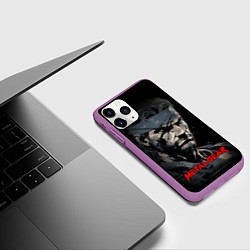 Чехол iPhone 11 Pro матовый Metal gear Venom Snake, цвет: 3D-фиолетовый — фото 2