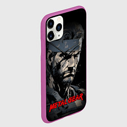 Чехол iPhone 11 Pro матовый Metal gear Venom Snake, цвет: 3D-фиолетовый — фото 2