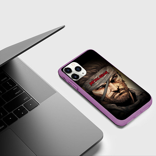 Чехол iPhone 11 Pro матовый Metal gear Venom Snake / 3D-Фиолетовый – фото 3