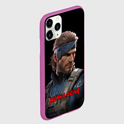 Чехол iPhone 11 Pro матовый Веном Снейк из игры Metal gear, цвет: 3D-фиолетовый — фото 2