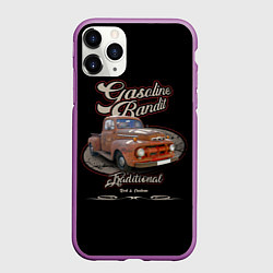 Чехол iPhone 11 Pro матовый Хот-род в стиле rat Gasoline Bandit, цвет: 3D-фиолетовый