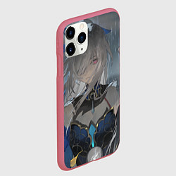 Чехол iPhone 11 Pro матовый Honkai Star Rail Jingliu white, цвет: 3D-малиновый — фото 2