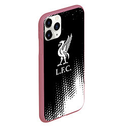 Чехол iPhone 11 Pro матовый Liverpool краски, цвет: 3D-малиновый — фото 2