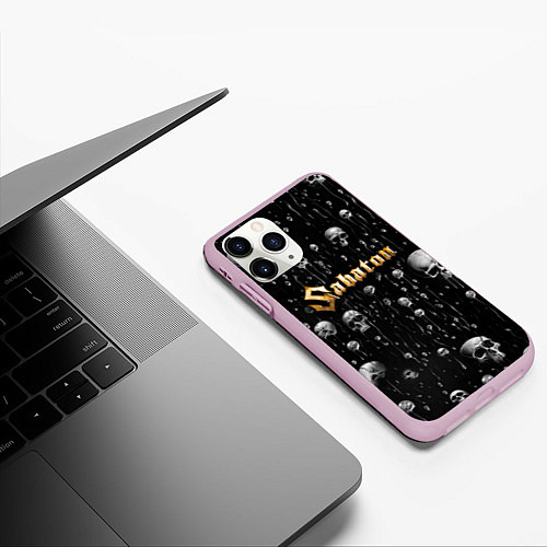 Чехол iPhone 11 Pro матовый Sabaton - rock / 3D-Розовый – фото 3