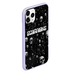 Чехол iPhone 11 Pro матовый Scorpions rock group, цвет: 3D-светло-сиреневый — фото 2