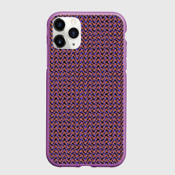 Чехол iPhone 11 Pro матовый Фиолетово-коричневые волнистые линии, цвет: 3D-фиолетовый