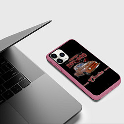 Чехол iPhone 11 Pro матовый Хотрод на базе пикапа 50-х годов, цвет: 3D-малиновый — фото 2