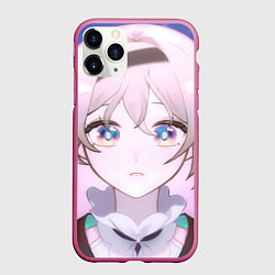 Чехол iPhone 11 Pro матовый Honkai Star Rail Firefly smile, цвет: 3D-малиновый