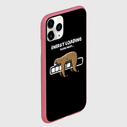 Чехол iPhone 11 Pro матовый Energy loading - please wait, цвет: 3D-малиновый — фото 2