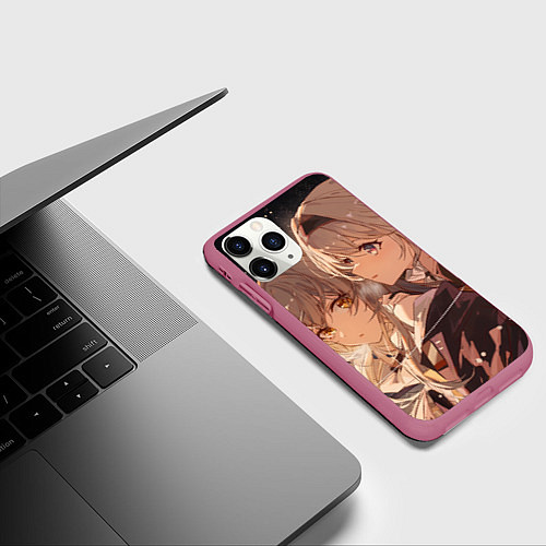 Чехол iPhone 11 Pro матовый Honkai Star Rail Firefly Stelle / 3D-Малиновый – фото 3