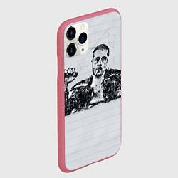 Чехол iPhone 11 Pro матовый Тайлер кайфует, цвет: 3D-малиновый — фото 2