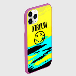 Чехол iPhone 11 Pro матовый Nirvana краски кислотные, цвет: 3D-фиолетовый — фото 2