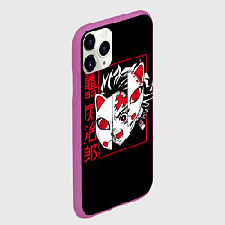 Чехол iPhone 11 Pro матовый Танкиро Комодо убийца демонов, цвет: 3D-фиолетовый — фото 2