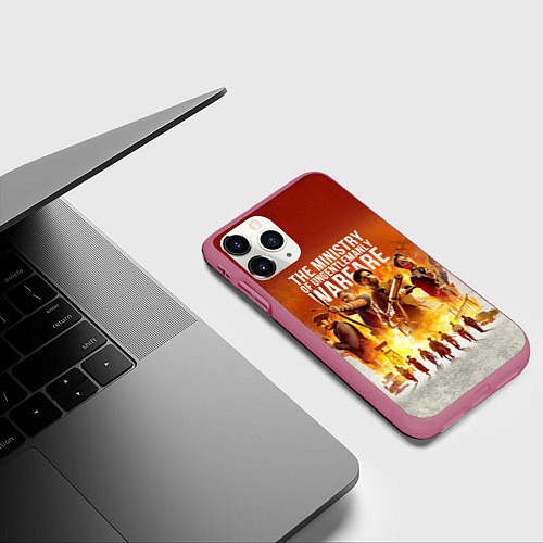 Чехол iPhone 11 Pro матовый Гай Ричи - Министерство неджентльменских дел / 3D-Малиновый – фото 3