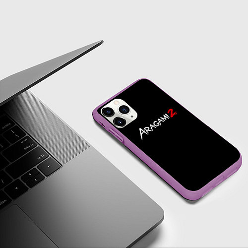 Чехол iPhone 11 Pro матовый Aragami / 3D-Фиолетовый – фото 3