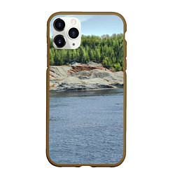 Чехол iPhone 11 Pro матовый Троицко-байновское месторождение глины, цвет: 3D-коричневый