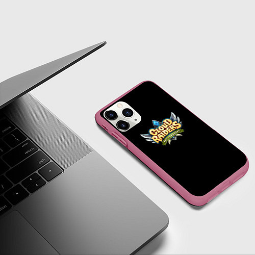 Чехол iPhone 11 Pro матовый Сloud raiders / 3D-Малиновый – фото 3