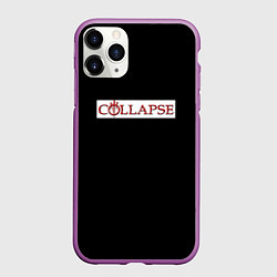 Чехол iPhone 11 Pro матовый Collapse, цвет: 3D-фиолетовый