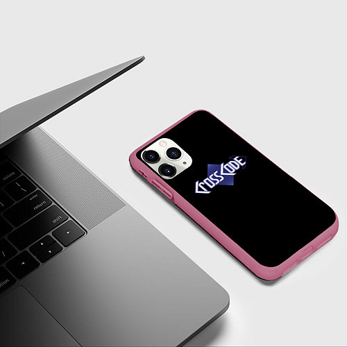 Чехол iPhone 11 Pro матовый CrossCode / 3D-Малиновый – фото 3
