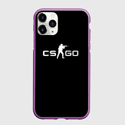 Чехол iPhone 11 Pro матовый Counter strike logo, цвет: 3D-фиолетовый