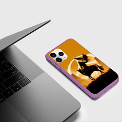 Чехол iPhone 11 Pro матовый Ноа планета обезьян, цвет: 3D-фиолетовый — фото 2