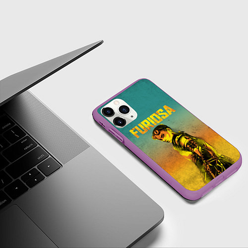 Чехол iPhone 11 Pro матовый Mad Max - Furiosa / 3D-Фиолетовый – фото 3