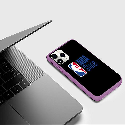 Чехол iPhone 11 Pro матовый NBA store / 3D-Фиолетовый – фото 3