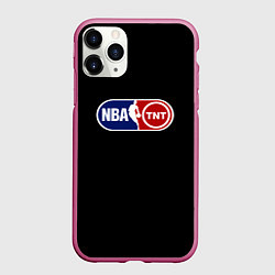 Чехол iPhone 11 Pro матовый NBA logo tnt, цвет: 3D-малиновый
