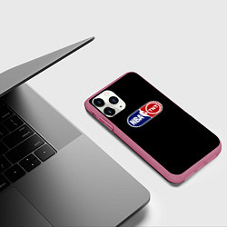 Чехол iPhone 11 Pro матовый NBA logo tnt, цвет: 3D-малиновый — фото 2