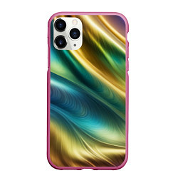 Чехол iPhone 11 Pro матовый Радужная абстракция, цвет: 3D-малиновый