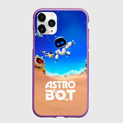 Чехол iPhone 11 Pro матовый Astro bot персонажи, цвет: 3D-фиолетовый