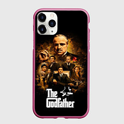 Чехол iPhone 11 Pro матовый Corleone family, цвет: 3D-малиновый