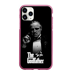 Чехол iPhone 11 Pro матовый Don Vito Corleone, цвет: 3D-малиновый