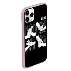 Чехол iPhone 11 Pro матовый Айкидо - техника захвата кисти руки, цвет: 3D-розовый — фото 2