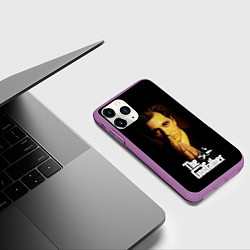 Чехол iPhone 11 Pro матовый The Godfather - Michael Corleone, цвет: 3D-фиолетовый — фото 2