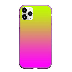 Чехол iPhone 11 Pro матовый Градиент яркий, цвет: 3D-фиолетовый