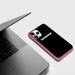 Чехол iPhone 11 Pro матовый Deathloop logo, цвет: 3D-малиновый — фото 2