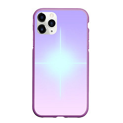Чехол iPhone 11 Pro матовый Свечение белой звезды, цвет: 3D-фиолетовый