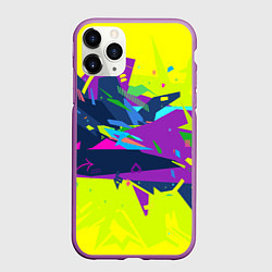 Чехол iPhone 11 Pro матовый В стиле киберпанка, цвет: 3D-фиолетовый
