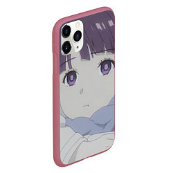 Чехол iPhone 11 Pro матовый Sousou no Frieren Ферн cute face, цвет: 3D-малиновый — фото 2