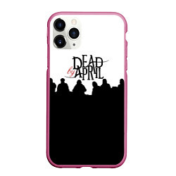 Чехол iPhone 11 Pro матовый Dead by april rock, цвет: 3D-малиновый