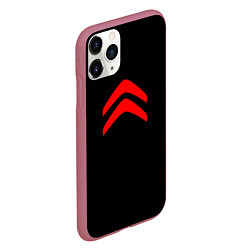 Чехол iPhone 11 Pro матовый Citroen logo red, цвет: 3D-малиновый — фото 2