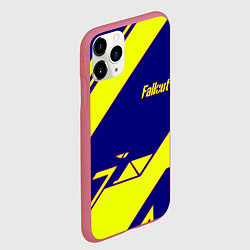 Чехол iPhone 11 Pro матовый Fallout film geometry, цвет: 3D-малиновый — фото 2