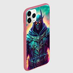 Чехол iPhone 11 Pro матовый Elden Ring рыцарь в черном, цвет: 3D-малиновый — фото 2