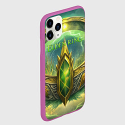 Чехол iPhone 11 Pro матовый Магическое кольцо Elden Ring, цвет: 3D-фиолетовый — фото 2
